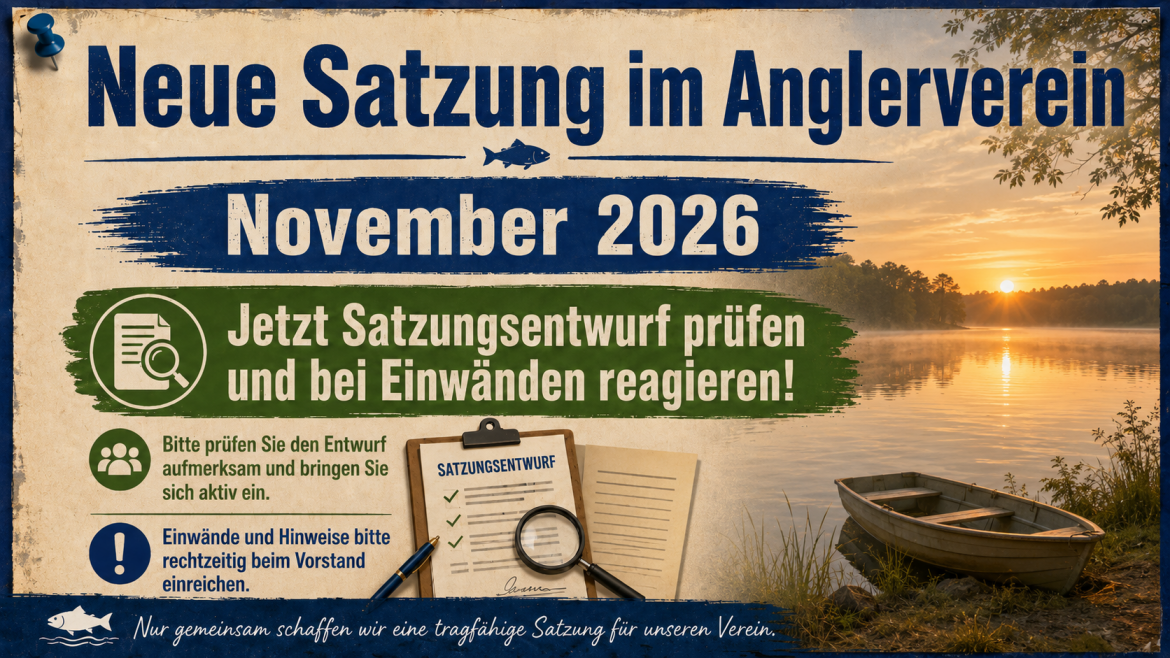 Neue Satzung – Beschlussfassung im November 2026!
